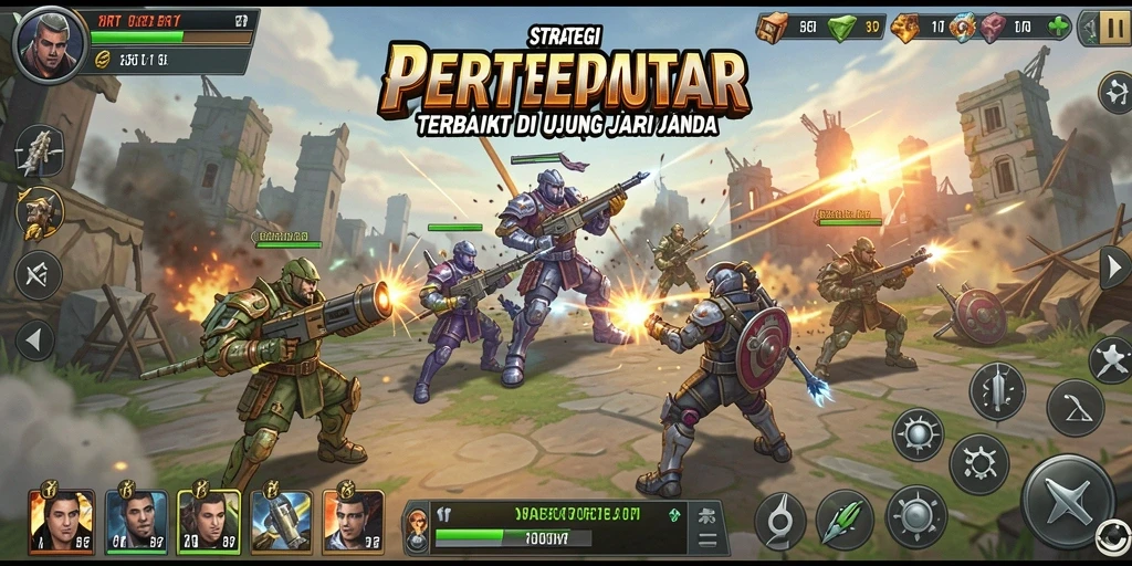 Tampilan gameplay strategis yang menakjubkan dari 5RT.