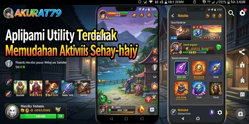 Tampilan antarmuka AKURAT79 yang sederhana dan menarik untuk aplikasi Utility.