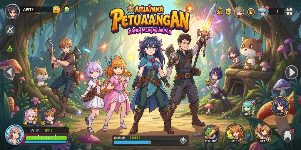 Screenshot gameplay API77 menampilkan karakter anime dalam aksi yang mendebarkan.