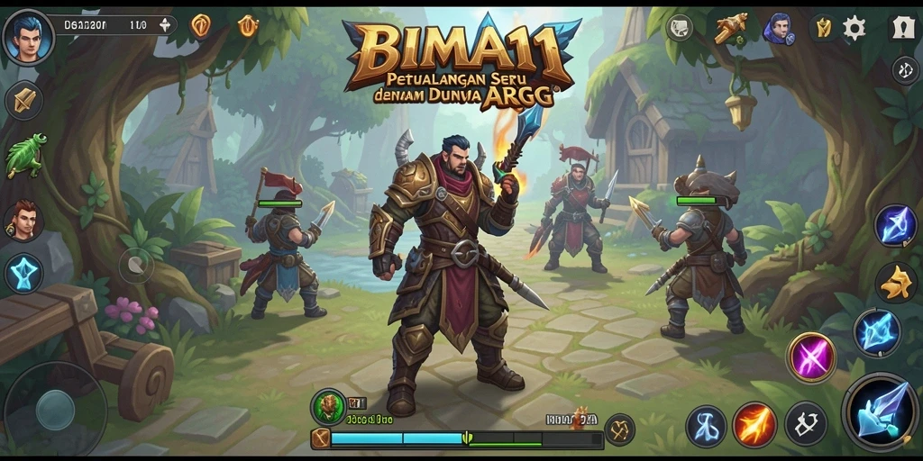 Tampilan gameplay BIMA11 yang memukau dalam petualangan ARPG.