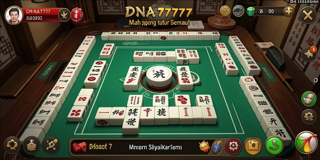 Tampilan gameplay seru dari DNA777 yang menghadirkan tantangan Mahjong.