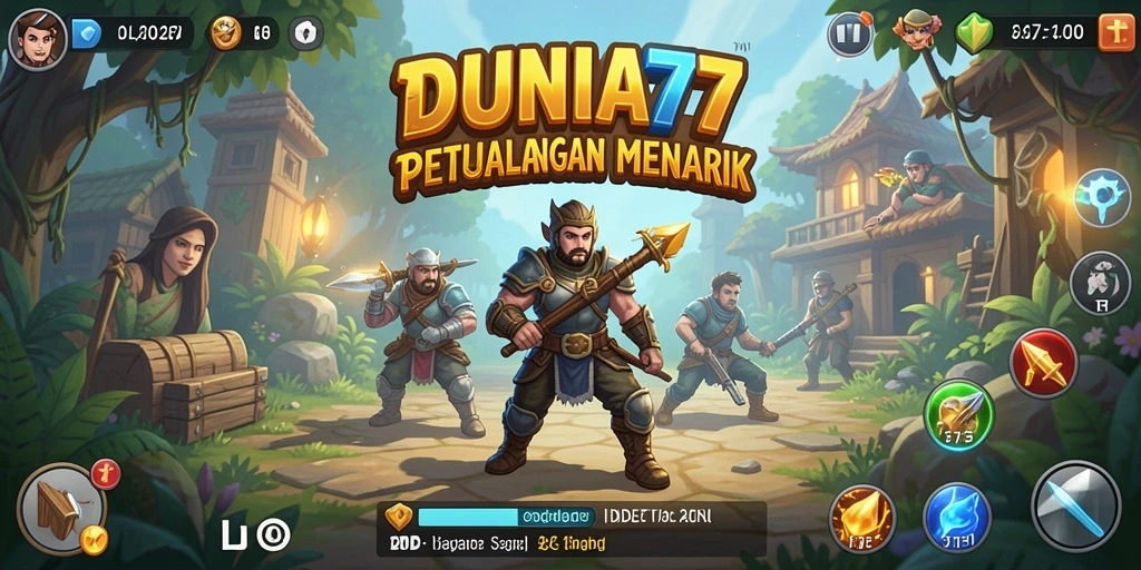 Tampilan gameplay DUNIA77 yang menghibur dan menawan.