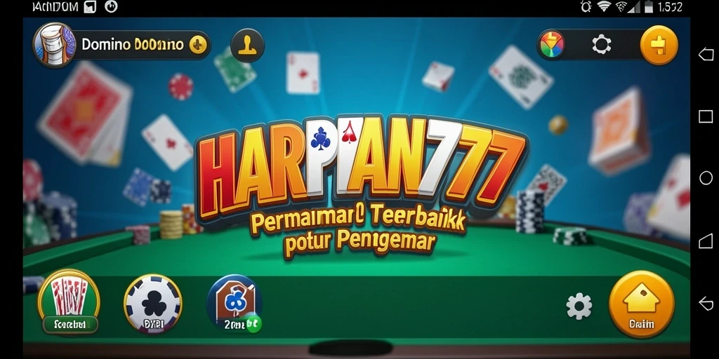 Tampilan gameplay menarik dari HARAPAN777 dengan tema Domino.