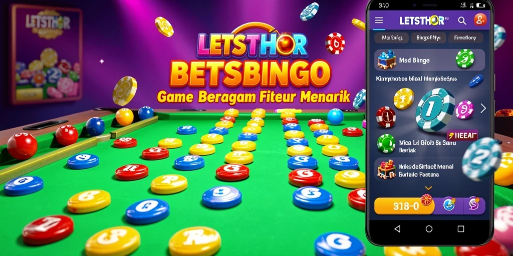 Gambaran gameplay Bingo yang menarik dan penuh warna dalam LETSTHOR.