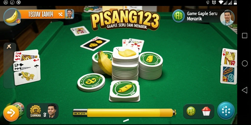 Screenshot gameplay PISANG123 menampilkan keseruan bermain Gaple.