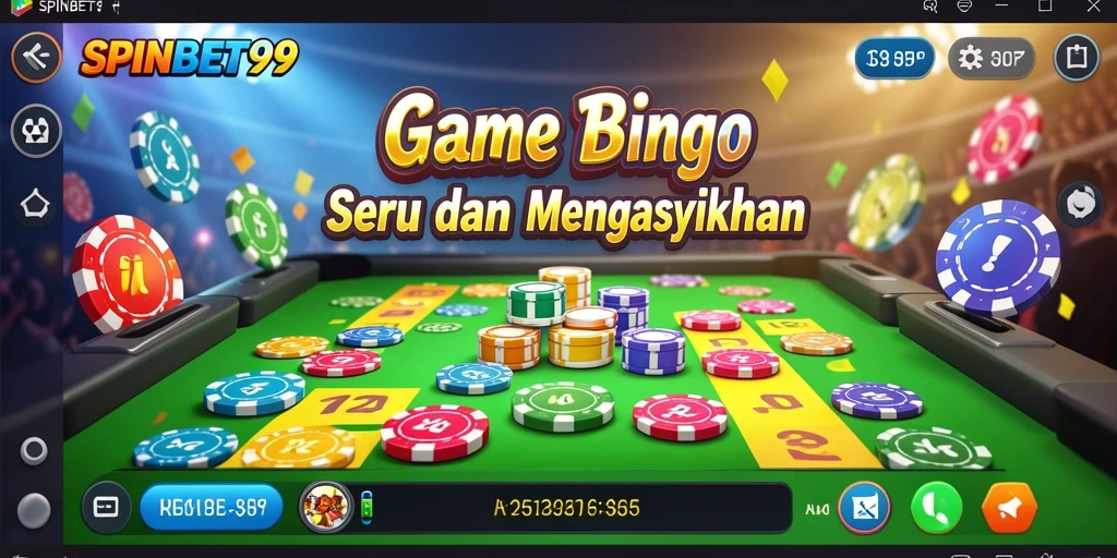 Tampilan gameplay seru di SPINBET99 dengan suasana Bingo yang menyenangkan.