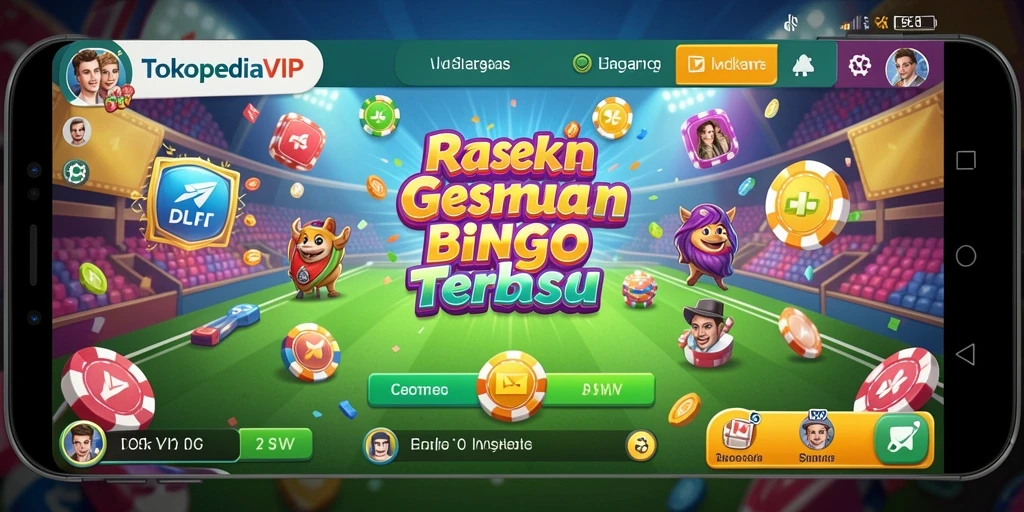 Skrinsut gameplay TOKOPEDIAVIP menampilkan keseruan permainan Bingo.